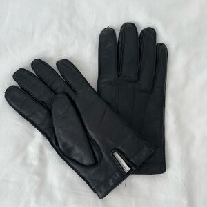 Real Leather Black Gloves